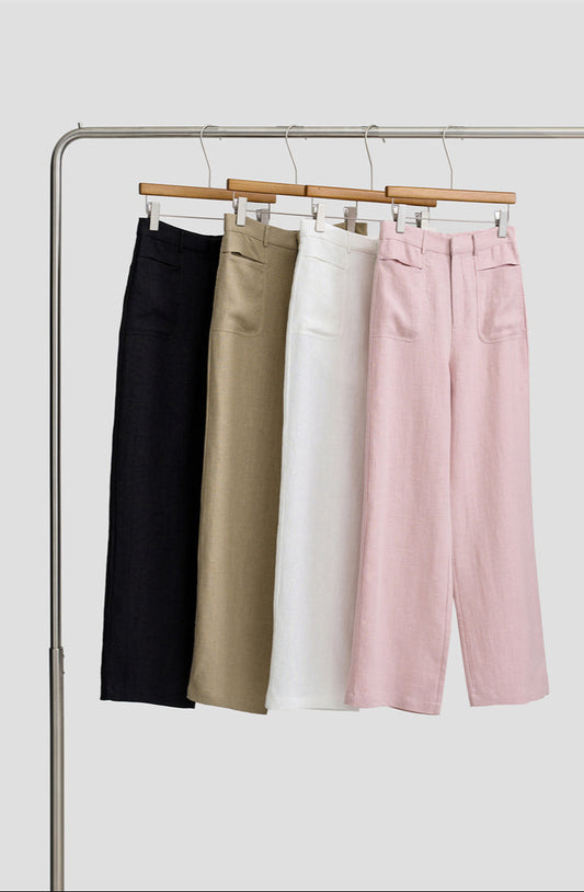 PIAOINwomen's straight design versatile commuter pants -EMILLIA