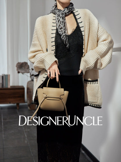DGU|Gray sweater new design sense niche loose and lazy knitted top jacket - CONSTANT.