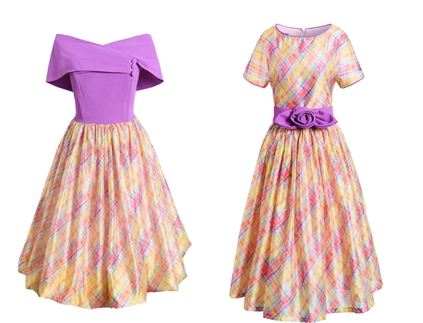 Le Palais  Two Pieces Contrasting Shawl Waist Tutu Dress-KASSY