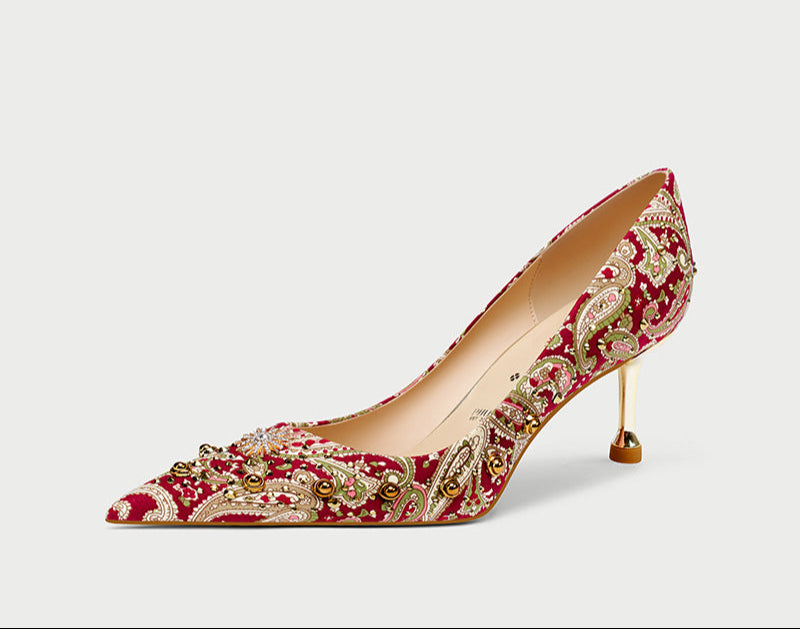 pjjuu Hexiu Wedding Dress Two Wear High Heels - EVERYTHING