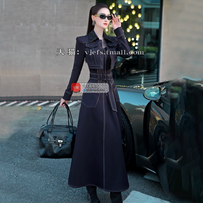 VJE  two-piece capable maxi long sleeve dress-MANA.