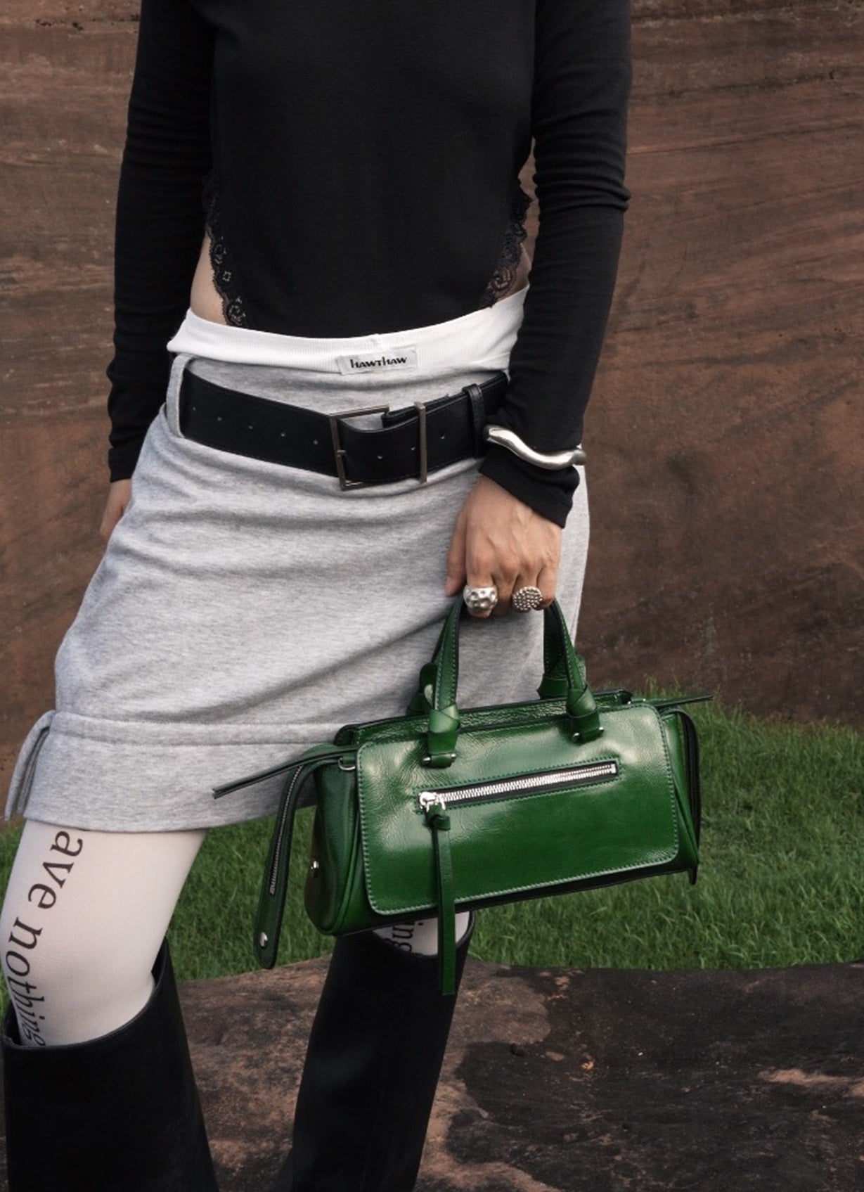 IUBALLET Independent Liner New Leather Fringe Motorcycle Bag - DANGER,