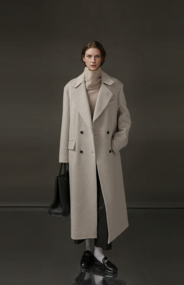 PIAOIN Niche Designer High-End Korean Mid-Length Coat-KATE