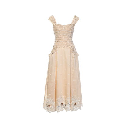 FAME rococo embroidered beaded dress long skirt - AVA
