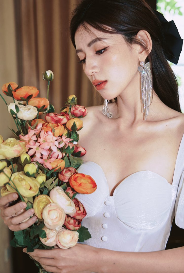 DOLLY Elegant Square Collar Short Sleeve Corset Top Backless Midi A-Line Dress-GISELA