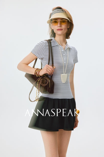 ANNASPEAK  POLO collar dress-RICO.