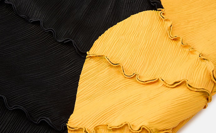 ZHUCHONGYUN contrasting print irregular skirt and top outfit set-ECHO.