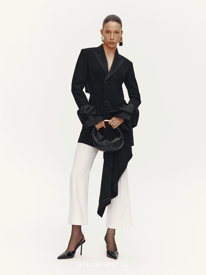 ATELIER MISS LU [Selene Rishi Trace] Versatile Neat Weila Cropped Pants - WISDOM