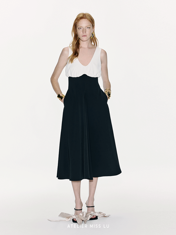 ATELIER MISS LU High-waisted Receiver Waist Dress - EXPRESS.