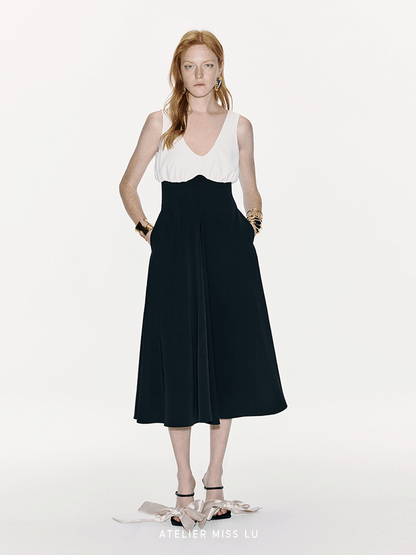 ATELIER MISS LU High-waisted Receiver Waist Dress - EXPRESS.