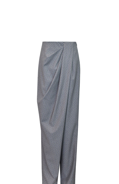 M essential Mackay designer label sand diamond grey stripe diamond buckle drawstring vest - ZING.