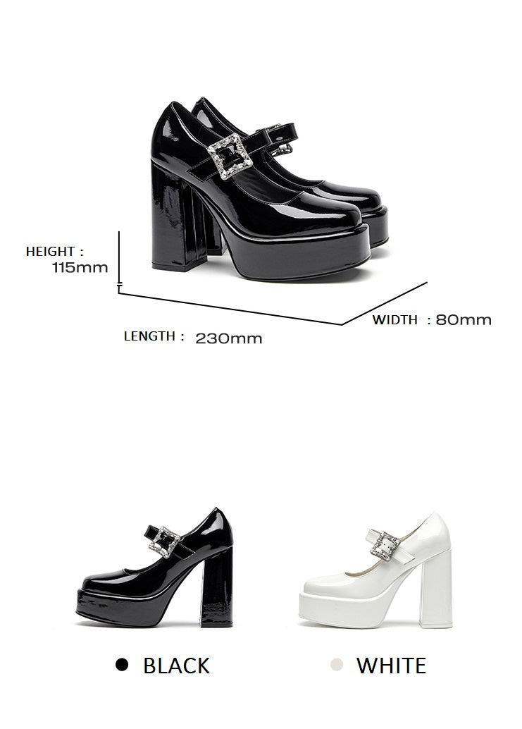 SHOESZOOO Platform High Block Heels - LENGTHIE.