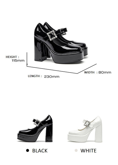 SHOESZOOO Platform High Block Heels - LENGTHIE.