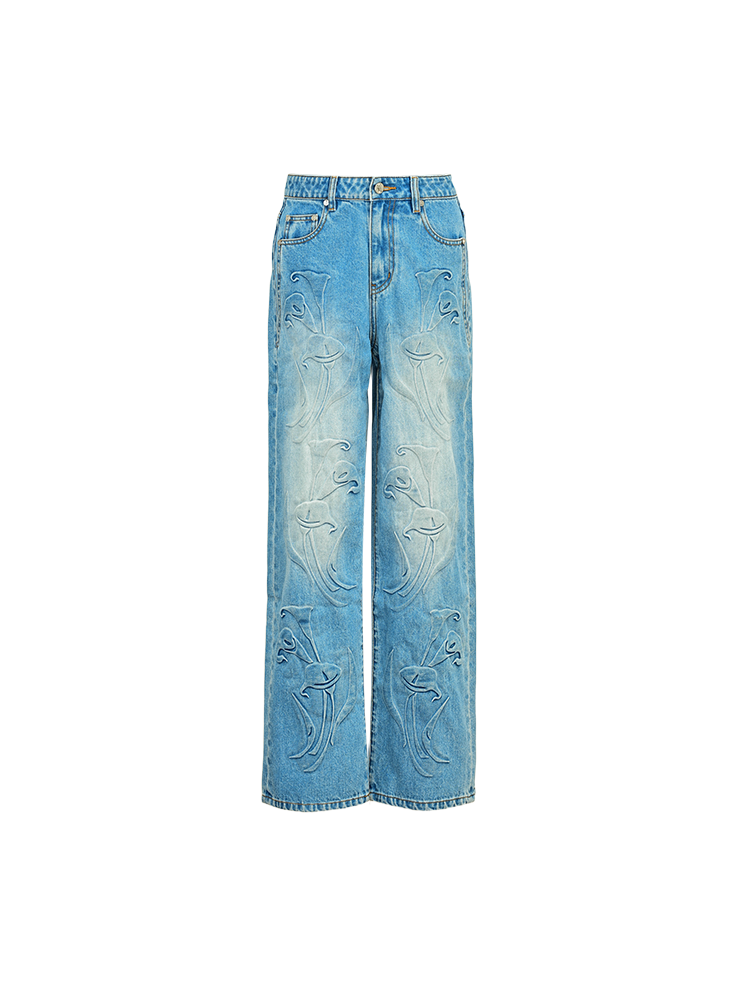 YES BY YESIR | Calla Lily Monroe Layered Jeans -VIANELLE.