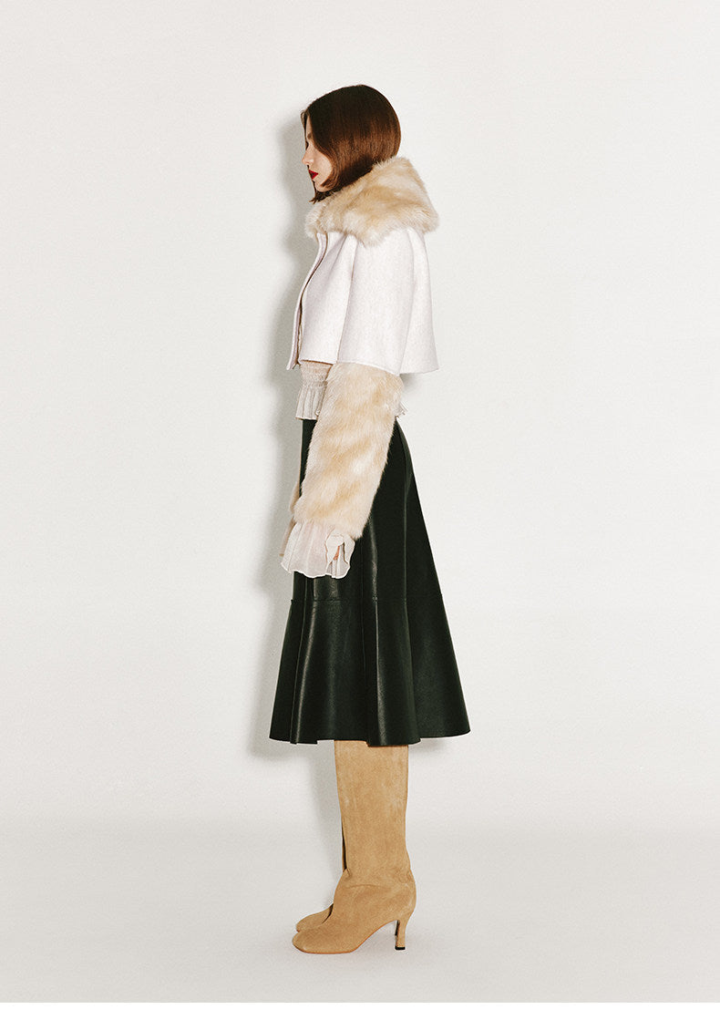 ATELIER MISS LU Pressed Pleated Soft Tulle Stretch Top - DIVINE