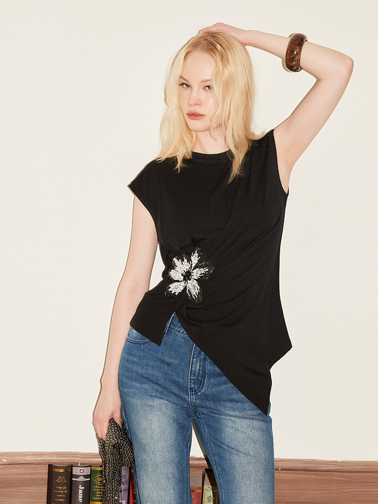 YES BY YESIR | Hollow Embroidered long short Dress and top set -ELIORA.