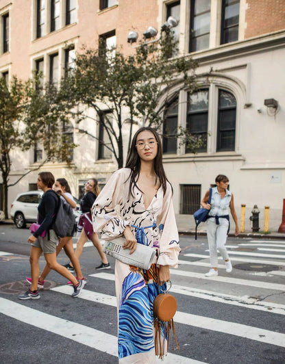 B-FEI Smoked Ruo collaboration Dunhuang series elegant mules slippers-NICKY.