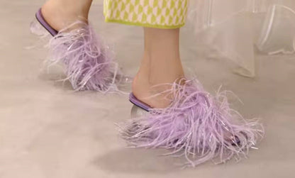 B-FEI Purple Transparent Ball Heel -PHIE.