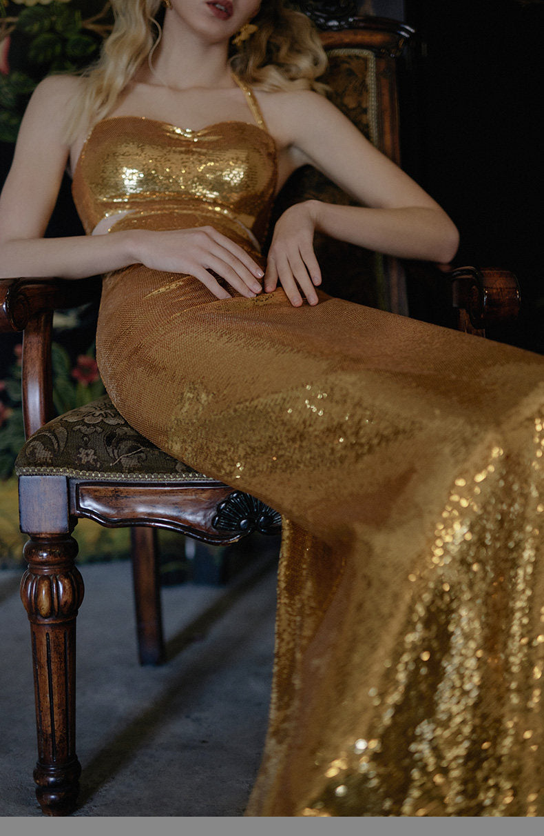 GOUDIN Light luxury party Chinese dress-SALIM.