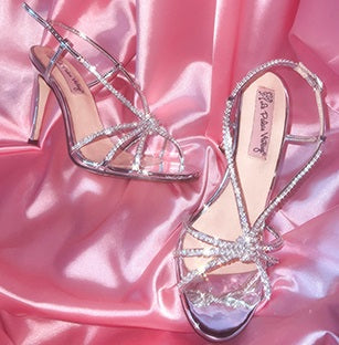 Le Palais Vintage Original Fine Strap Simple Silk Satin High Heels-Blessing.