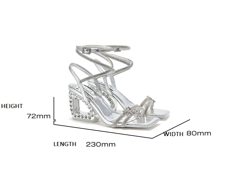 SHOESZOOO Slotted Strappy Open Toe Sandals Leather Block Heel  - DESTINY.