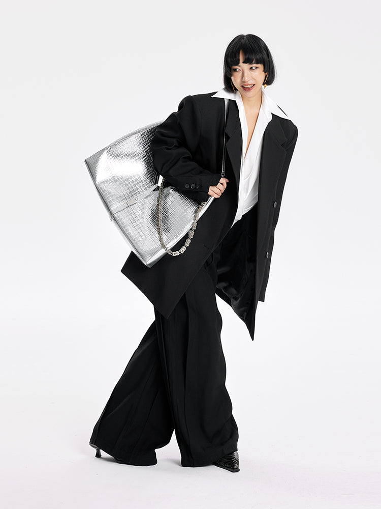 TINY IN Padded Wide Shoulder Cuffs women's Coat-POXY.