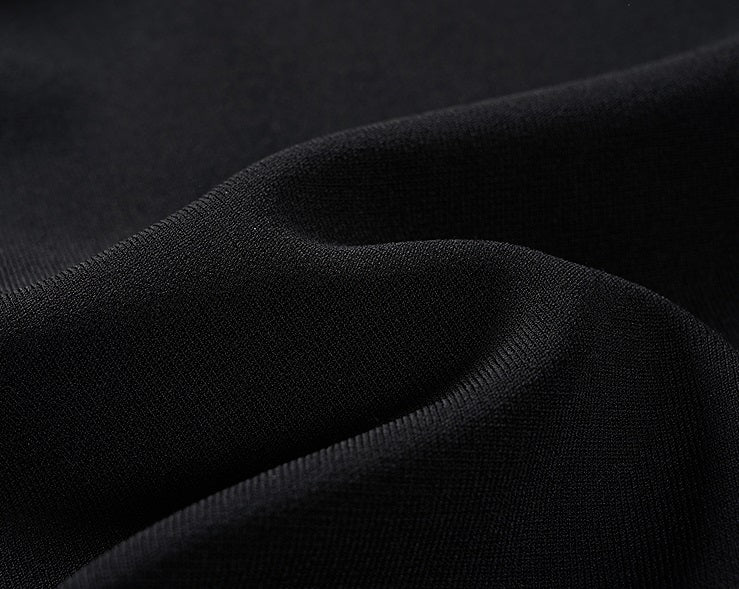 COMME MOI Lu Yan designer's new women's black knitted skirt with a center slit - ACCEES.