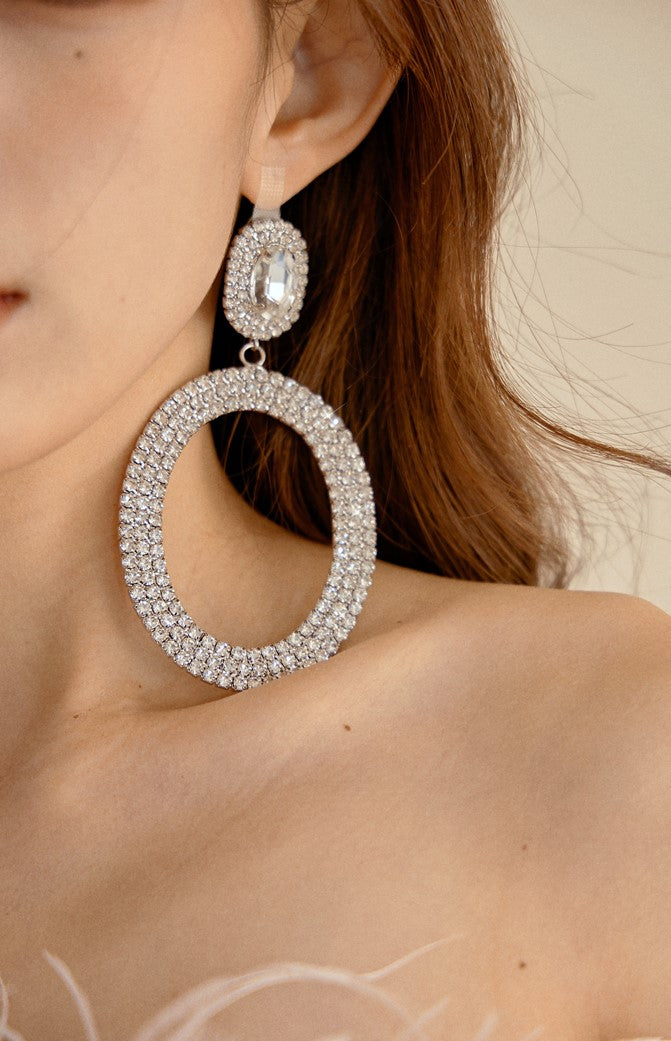 DOLLY Luxury Full Diamond Round Chic Earrings-GRACE