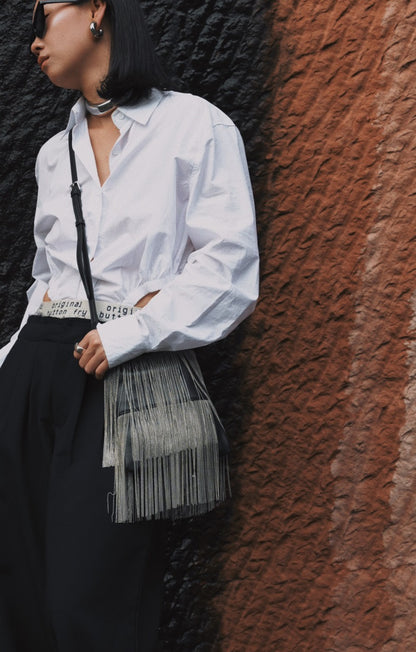 IUBALLET Stylish Tassel Fringe Bag  - WISDOM.