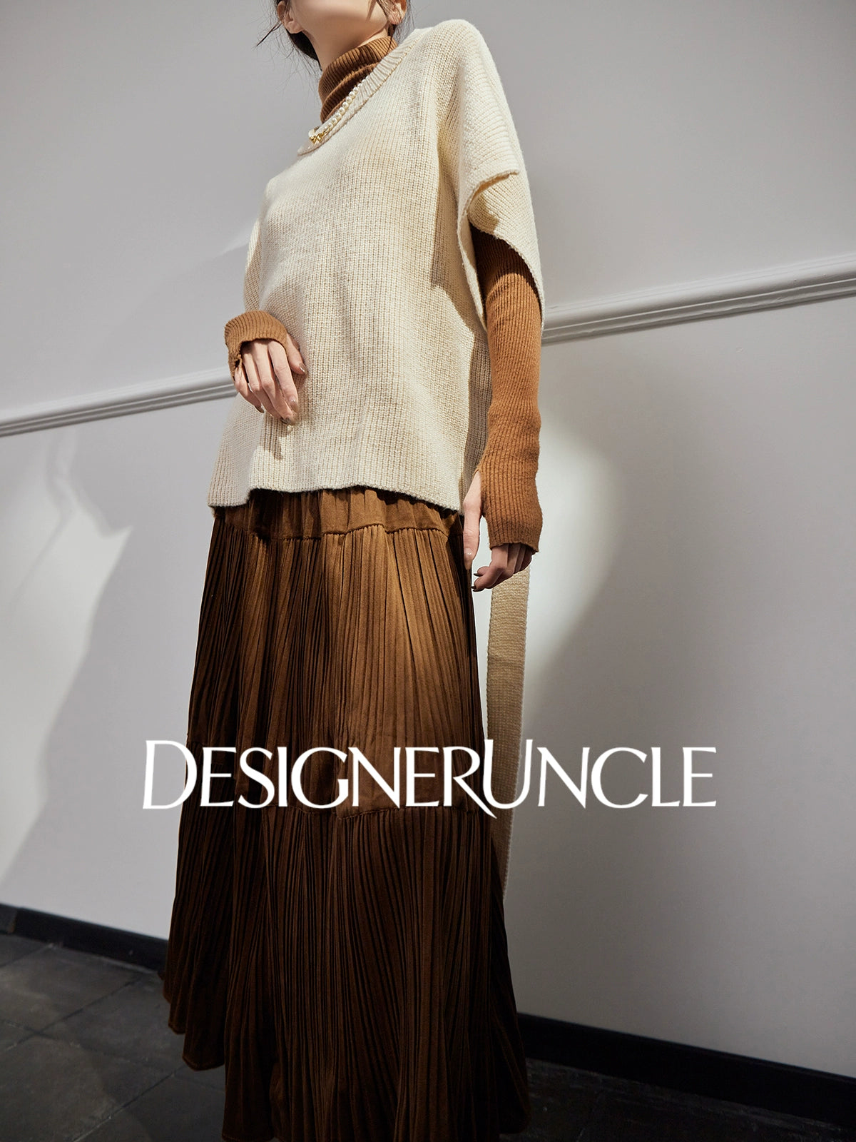 DGU| Off-white vest loose niche design fashionable loose top - Kyla.