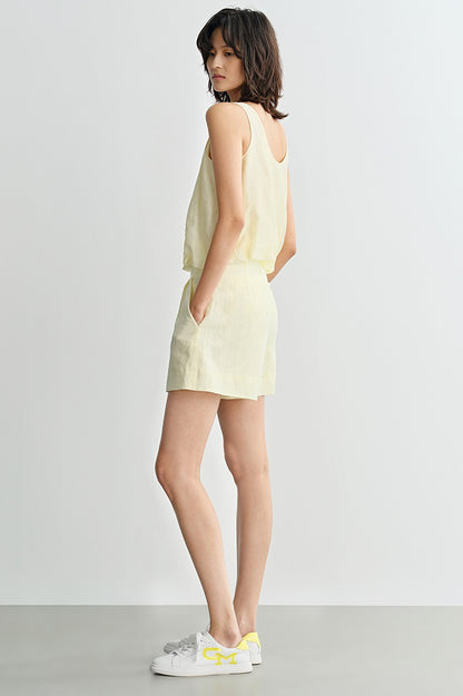 COMME MOI  summer women's gentle and elegant bubble vest shirt - NATE.