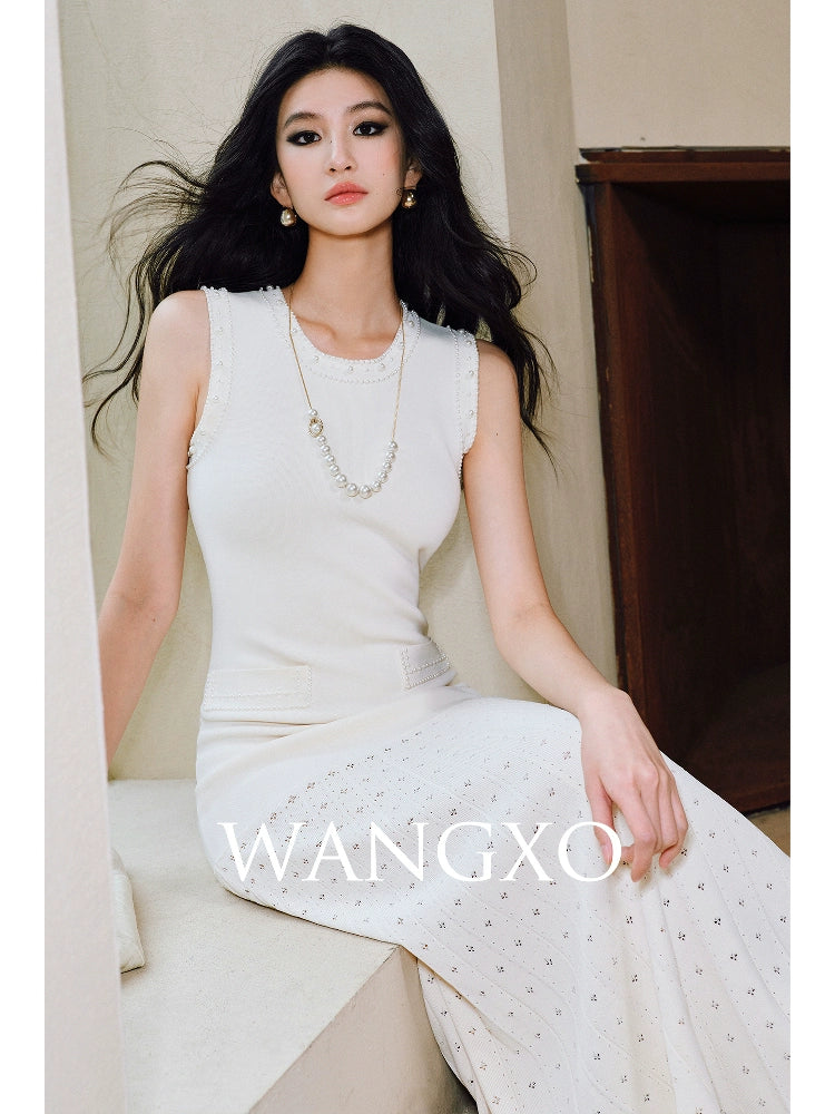 WANGXO Frost Pleat French Dress  - ESMEE.