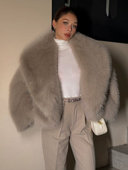 Le Palais Vintage  fur coat woolen trousers-DIOR