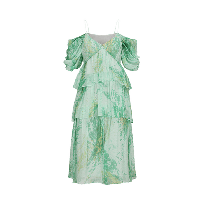 ATELIER MISS LU layered panelled off-the-shoulder slip dress - MICAH
