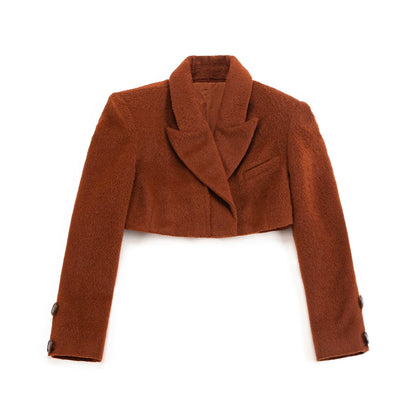 Le palais vintage Merlard style tweed short jacket high-waisted A-line short skirt-LAIR.
