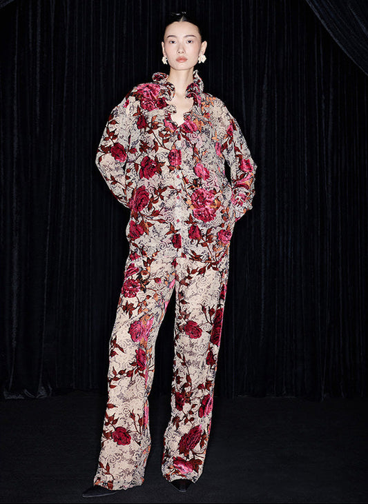 M essential Mackay designer Atelier rose beaded shirt - loyal.