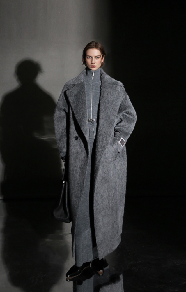PIAOIN Luxury Peruvian Suli Alpaca Coat Women's Cocoon Double-sided Fur Coat -OMAN