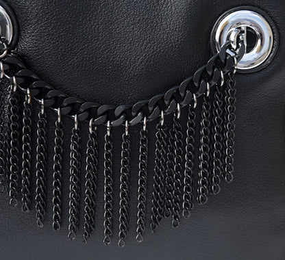 IUBallet Elegant Messenger Leather Black Bag - DANEL.