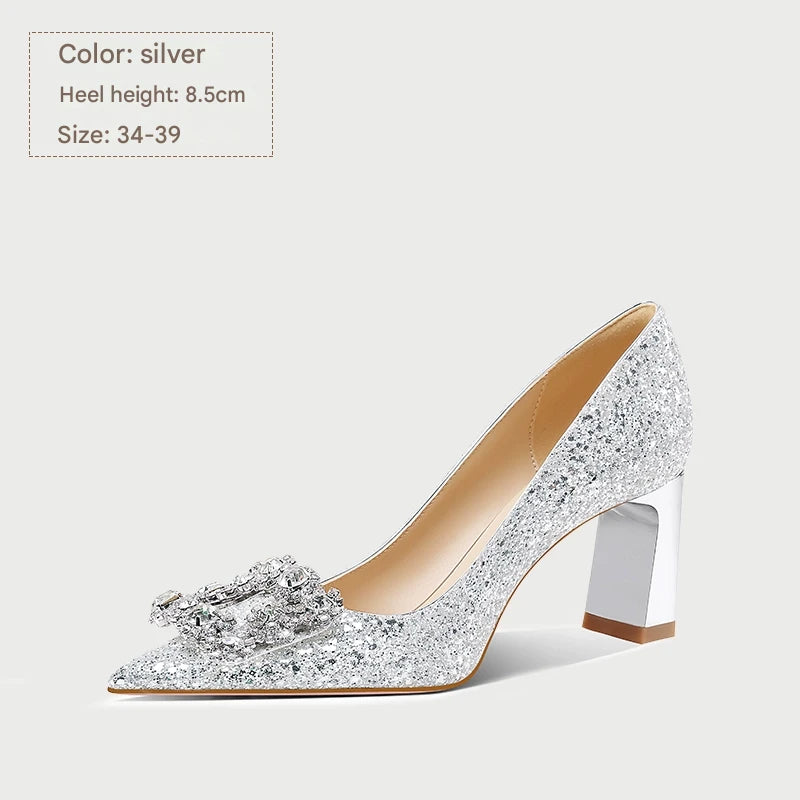 PJJUU He Xiu thick high heels - MORAL.