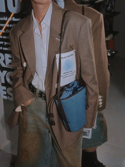 IUBALLET Chic Crossbody Woven Small Cone Bag - MEMPHIS.