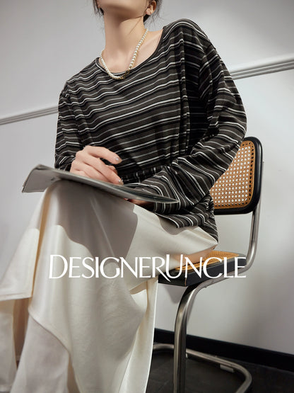 DGU "Flow Boundary" striped knitted sweater versatile fashion design top - NEAT.
