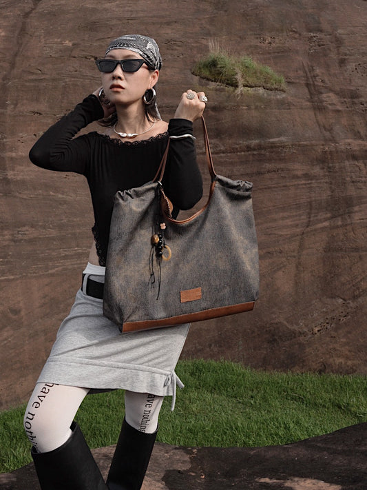 IUBALLET New Lace One Shoulder Crossbody Large Capacity Tote Bag - TREASURE.