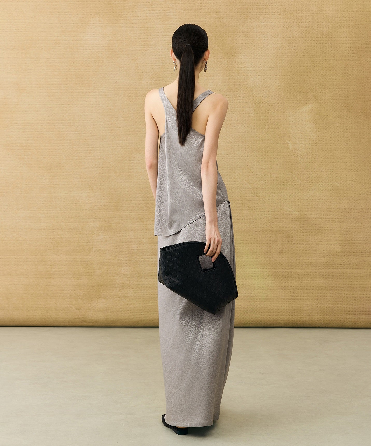 HECO Chinese Temperament Pearlescent High-Waisted High-End Texture Skirt - HELLS.