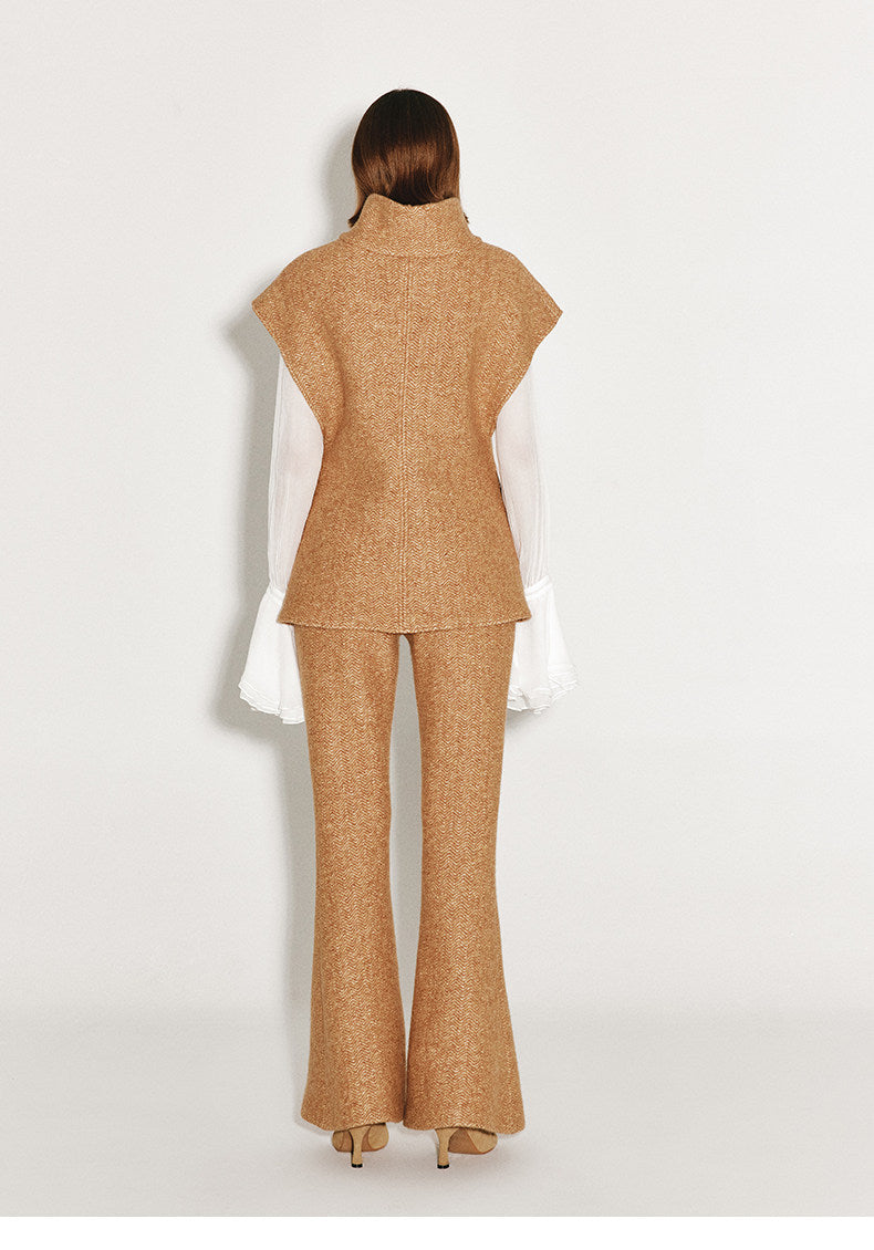 ATELIER MISS LU autumn three-dimensional bud hem tweed coat - LUCINDA