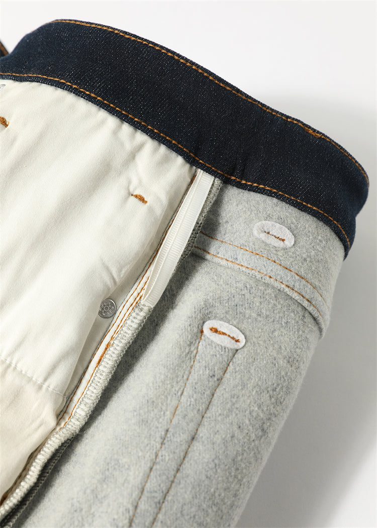 PIAOIN Cashmere Waxy Velvet Thickened Women's Jeans Versatile Slim Pants-CENA