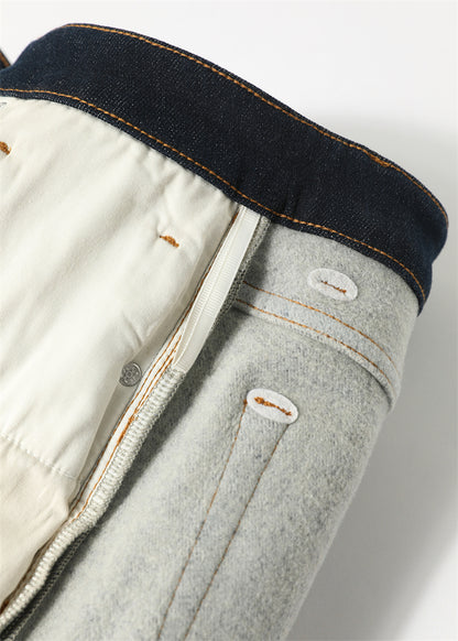 PIAOIN Cashmere Waxy Velvet Thickened Women's Jeans Versatile Slim Pants-CENA