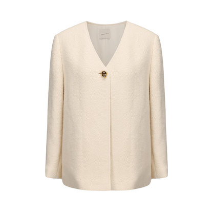 ATELIER MISS LU  Crescent Sleeve Sheep Wool Blend Knit Jacket - SHADE.
