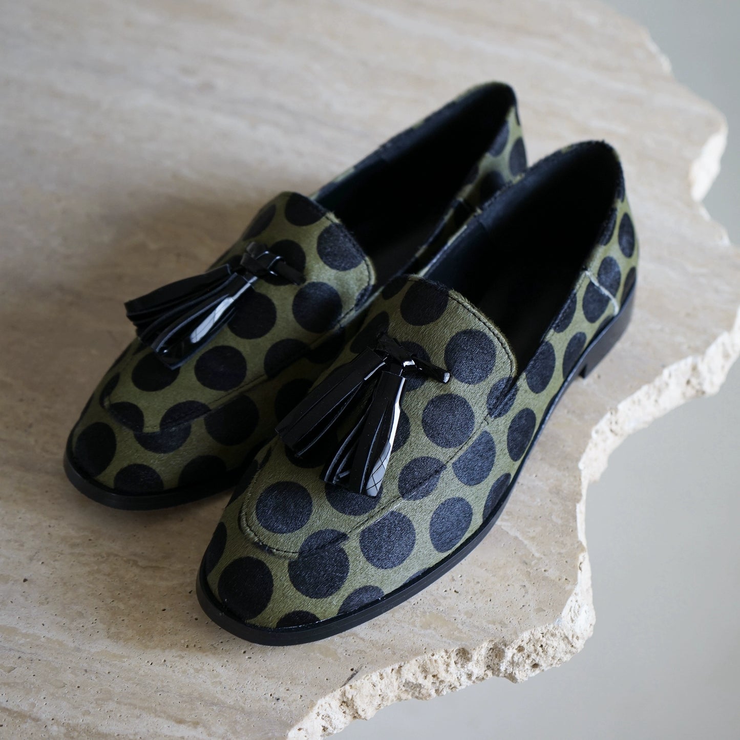 B-FEI leather wool round toe shoes-KIBA.