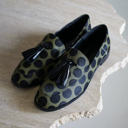 B-FEI leather wool round toe shoes-KIBA.