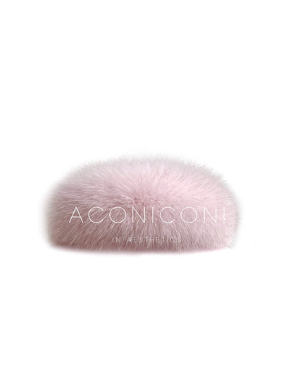 Aconiconi Winter pink wool cape fox fur sleeve double-sided coat-Sakura